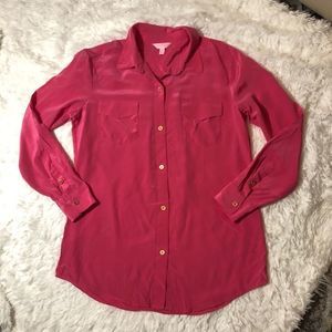 LILLY PULITZER LONGSLEEVE BUTTONDOWN TOP medium